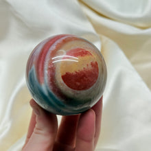 Load image into Gallery viewer, XL “Eyeball” Polychrome Jasper Sphere (12oz)