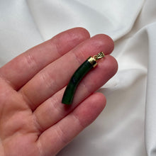 Load image into Gallery viewer, Genuine Nephrite Jade Curved Cylinder Pendant