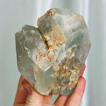 Load image into Gallery viewer, XL Lithium x Chlorite Quartz Partially Polished “Heart” Cluster (1lb 1.5oz)