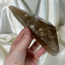 Load image into Gallery viewer, XL 1lb Natural Cognac Citrine Freeform with Rainbows on Stand