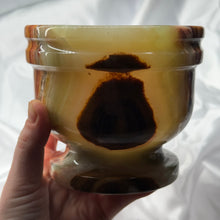 Load image into Gallery viewer, XL Banded Calcite Mortar and Pestle A