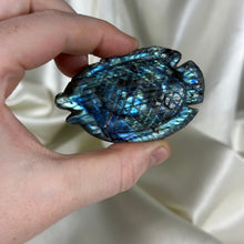 Load image into Gallery viewer, Ultra Flashy Detailed Labradorite Fish Carving B