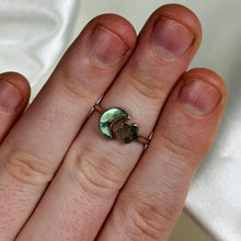 Load image into Gallery viewer, Size 6 Star & Moon Sterling Silver Labradorite Ring B