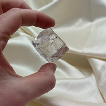 Load image into Gallery viewer, Rainbow-Filled Clear Quartz Cube Carving A