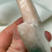 Load image into Gallery viewer, Pink Amethyst Moon Carving