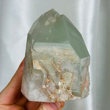 Load image into Gallery viewer, Lithium x Chlorite Quartz Partially Polished Tower I (1lb 1oz)