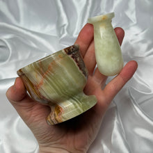Load image into Gallery viewer, Banded Calcite Mortar and Pestle A