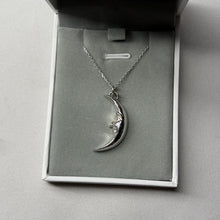 Load image into Gallery viewer, Sterling Silver Crescent Moon Necklace (The Sterling Collection Release 001)