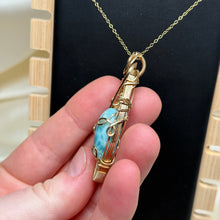 Load image into Gallery viewer, “Serenity” Gold Filled Larimar Necklace