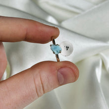 Load image into Gallery viewer, Size 4 Sterling Silver Larimar Ring