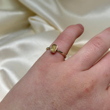 Load image into Gallery viewer, Sz 6 Sterling Silver Libyan Desert Glass Ring C