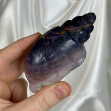 Load image into Gallery viewer, B-Grade Large Rainbow Fluorite Shell Carving C