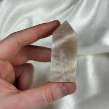 Load image into Gallery viewer, Belomorite Sunstone with Moonstone Tower D