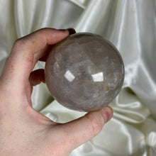 Load image into Gallery viewer, Milky Lavender-Grey Rose Quartz Sphere