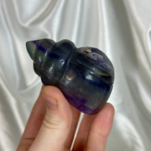 Load image into Gallery viewer, B-Grade Large Rainbow Fluorite Shell Carving D