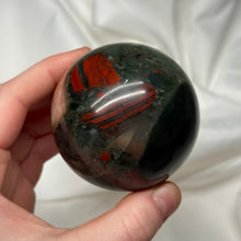 Load image into Gallery viewer, African Bloodstone with Pyrite Sphere