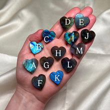Load image into Gallery viewer, Flashy Labradorite Heart Carvings (choose your own)