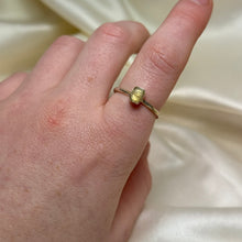 Load image into Gallery viewer, Sz 9 Sterling Silver Libyan Desert Glass Ring