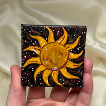 Load image into Gallery viewer, "Cosmic" Set of 2 Original Acrylic Paintings on Display Easels (3"x3" Canvaes)