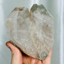 Load image into Gallery viewer, XL Lithium x Chlorite Quartz Partially Polished “Heart” Cluster (1lb 1.5oz)