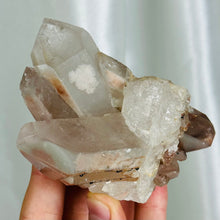 Load image into Gallery viewer, XL Lithium x Chlorite Quartz Partially Polished Cluster with DT (10.5oz)