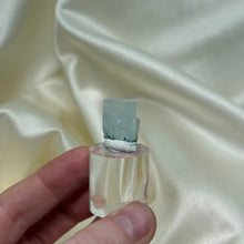 Load image into Gallery viewer, Aquamarine Specimen with Black Tourmaline on Stand C