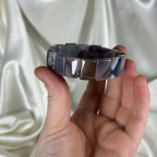 Load image into Gallery viewer, Botswana Agate Beaded Stretch Bangle B