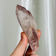 Load image into Gallery viewer, Moody Maroon XL Lithium Quartz Freeform on Stand