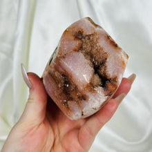 Load image into Gallery viewer, XL Deep Pink Amethyst Freeform Hematite-Stained Druzy