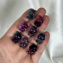 Load image into Gallery viewer, Rainbow Fluorite Teddy Bear Carvings