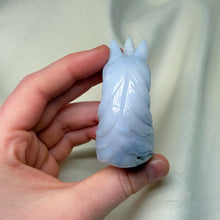 Load image into Gallery viewer, Blue Chalcedony Unicorn Carving