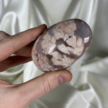 Load image into Gallery viewer, Chunky Blue-Based Flower Agate Palmstone