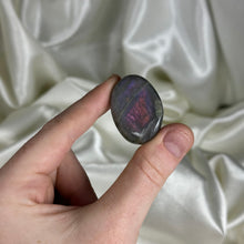 Load image into Gallery viewer, Mini Purple Labradorite Pocket Palm E