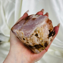 Load image into Gallery viewer, XL Deep Pink Amethyst Freeform Hematite-Stained Druzy