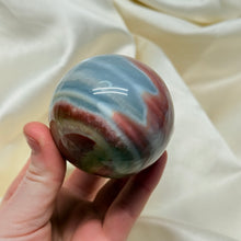 Load image into Gallery viewer, XL “Eyeball” Polychrome Jasper Sphere (12oz)