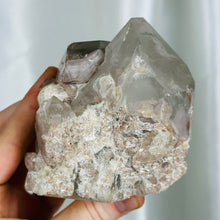 Load image into Gallery viewer, XL Lithium x Chlorite Quartz Partially Polished Tower with Floating DT (1lb 5oz)