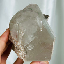 Load image into Gallery viewer, XL Lithium x Chlorite Quartz Partially Polished Tower with Floating DT (1lb 5oz)