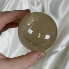Load image into Gallery viewer, Sunshine Natural Brazilian Citrine Sphere with Rainbows (10.2oz!)