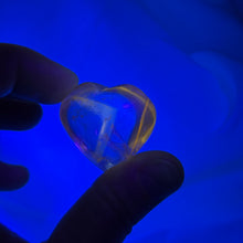 Load image into Gallery viewer, UV Reactive Phantom Amethyst Heart Carving E