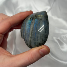 Load image into Gallery viewer, Blue Flash Labradorite Heart Carving