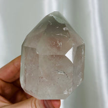 Load image into Gallery viewer, Lithium x Chlorite Quartz Partially Polished Tower G (13.4oz)