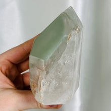 Load image into Gallery viewer, Lithium x Chlorite Quartz Partially Polished Tower I (1lb 1oz)