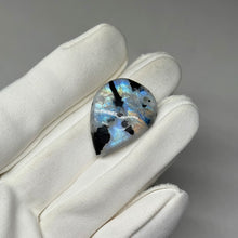 Load image into Gallery viewer, Rainbow Moonstone Cabochon with Tourmaline 32.68ct