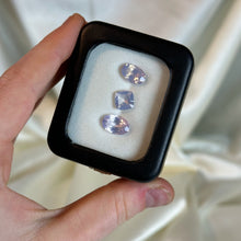 Load image into Gallery viewer, Lavender Moon Quartz Facet Trio in Gem Case