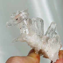 Load image into Gallery viewer, Pink Himalayan “Samadhi” Quartz Cluster with Anatase and Floating DT