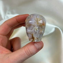 Load image into Gallery viewer, Flower Agate Skull Carving C