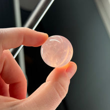 Load image into Gallery viewer, Deep Peachy Pink Mozambique Rose Quartz Sphere with Asterism
