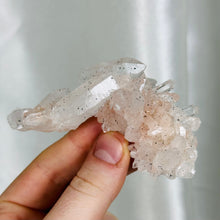 Load image into Gallery viewer, Pink Himalayan “Samadhi” Quartz Cluster with Anatase and Natural DT