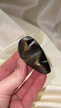 Load image into Gallery viewer, Rainbow Obsidian Double Heart Carving