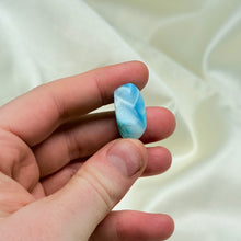 Load image into Gallery viewer, Top Quality Larimar Tumble with Amazing Chatoyancy C